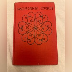 Red 'California Cooks!' Vintage Cookbook